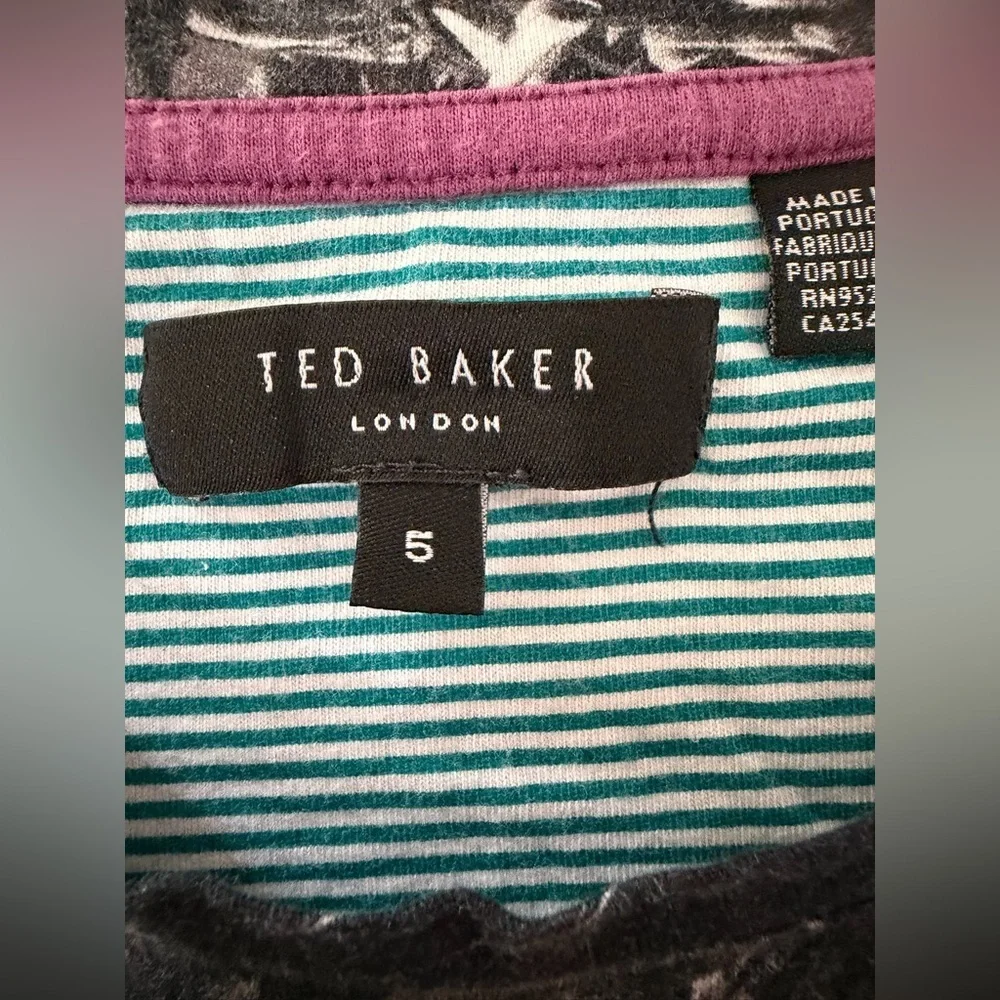Ted Baker Men's Tropical Parrot Print 100% Cotton T-shirt size XL